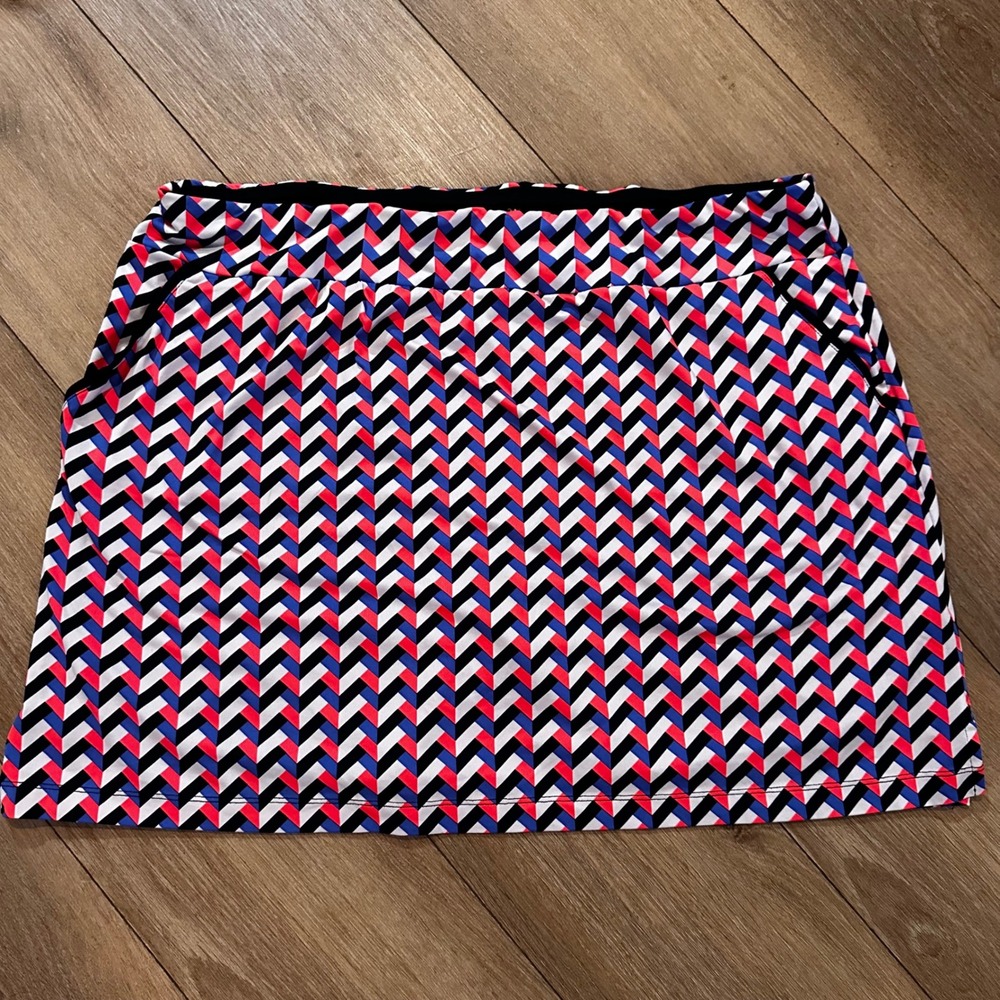 Tail White Label Golf Skort Womens XXL Geometric Chevron Tennis Skirt Pockets
